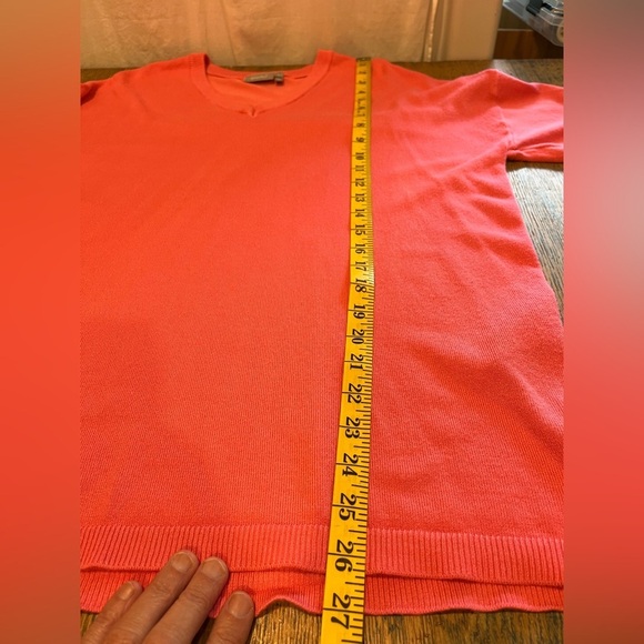 🩷FRANSA – Coral Pink Knit V-Neck Top M - Picture 11 of 11
